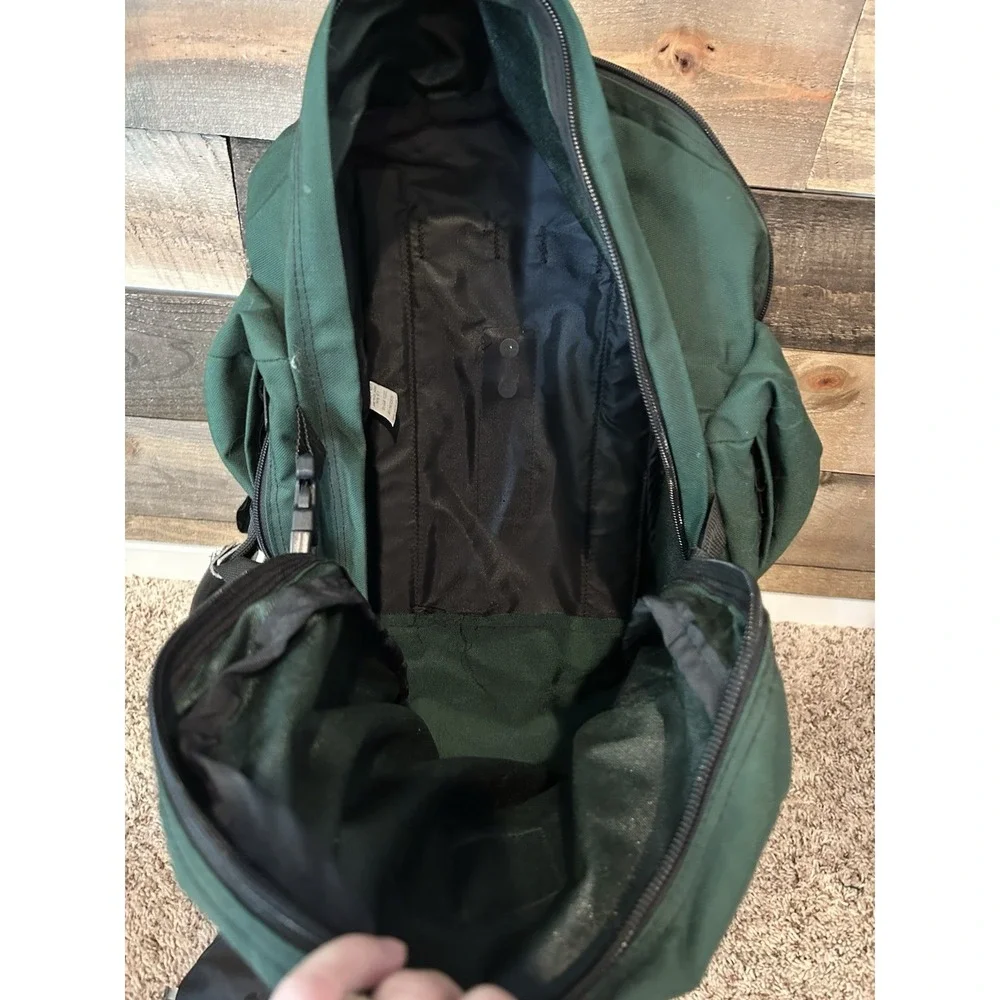 Vtg. 90's JANSPORT Large Green Hiking Backpack 3 in 1 Convertible Travel Bag‎